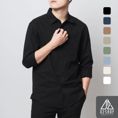 Áo sơ mi nam dài tay D2shop Cotton mềm mịn SM-2.031 - Giá 350.000₫, đường may chắc