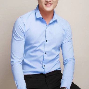 Áo sơ mi nam dài tay form body Hàn Quốc cao cấp chống nhăn, vải lụa Thái đẹp 150k