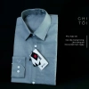 Áo sơ mi nam dài tay HTSM vải Kate oxford 40% cotton, cổ bẻ, medium fit, túi ngực - 219k 10