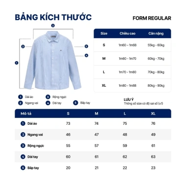 Áo sơ mi nam dài tay ICONDENIM ID thêu sọc Regular - Giảm còn 334.000₫ 8 Áo sơ mi nam dài tay ICONDENIM ID thêu sọc Regular - Giảm còn 334.000₫ 8