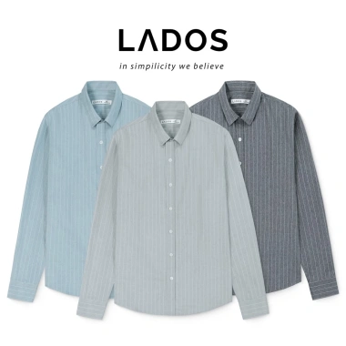 Áo sơ mi nam dài tay kẻ sọc Hàn Quốc LADOS-8.153 - Dày dặn, dễ phối, giá chỉ 215.000₫