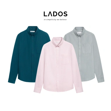 Áo sơ mi nam dài tay kẻ sọc nhí Oxford cao cấp LADOS-18.126 Hàn Quốc, có túi, đa màu, chỉ 181.000đ