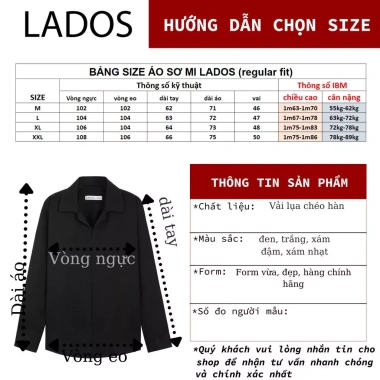Áo sơ mi nam dài tay không cúc vải lụa chéo không nhăn LADOS-8.122 - Thời trang Hàn Quốc, form trẻ trung, lịch lãm, giá chỉ 144.000đ 9