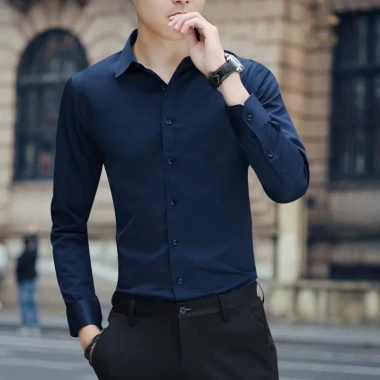 Áo sơ mi nam dài tay không nhăn trắng, body Hàn Quốc, cotton lụa mát, giảm giá 99k