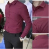 Áo sơ mi nam dài tay không nhăn trắng, body Hàn Quốc, cotton lụa mát, giảm giá 99k 5