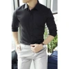 Áo sơ mi nam dài tay kiểu Hàn Quốc công sở màu đen F8.888 - 119k, lịch lãm 2