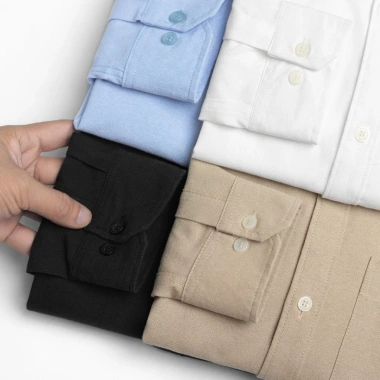 Áo sơ mi nam dài tay LADOS 8.024 OXFORD mịn mát, form chuẩn, túi tiện, giá ưu đãi 219.000 VND