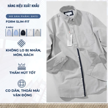 Áo Sơ Mi Nam Dài Tay LCST Oxford Slim-fit Thấm Hút Mồ Hôi - Giá chỉ 357.000đ 2