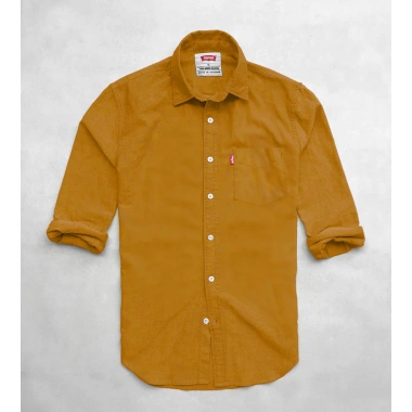 Áo sơ mi nam dài tay LVS màu vàng be vải Oxford cao cấp - Giá ưu đãi 230k, phong cách độc đáo