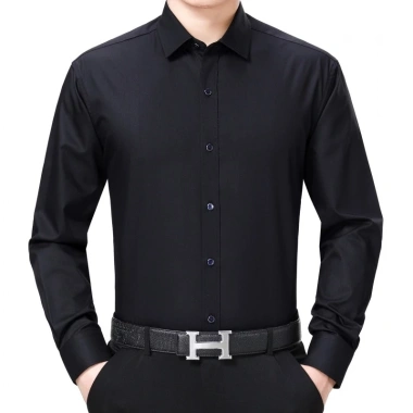 Áo sơ mi nam dài tay vải lụa, phom vừa người, tôn dáng, giá ưu đãi 120.000₫