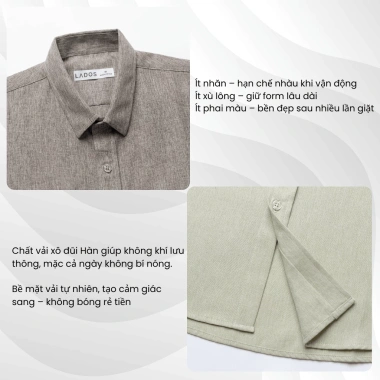 Áo sơ mi nam dài tay vải xô đũi LADOS-18.136 phong cách Hàn Quốc, giá 160.000₫ 4 Áo sơ mi nam dài tay vải xô đũi LADOS-18.136 phong cách Hàn Quốc, giá 160.000₫ 4