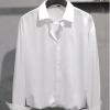 Áo sơ mi nam đen trơn tay dài, size M-8XL, thời trang lịch lãm, giảm còn 211.330₫ 2