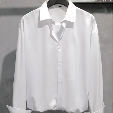 Áo sơ mi nam đen trơn tay dài, size M-8XL, thời trang lịch lãm, giảm còn 211.330₫ 2