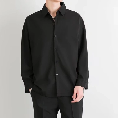 Áo sơ mi nam đen trơn tay dài, size M-8XL, thời trang lịch lãm, giảm còn 211.330₫ 6
