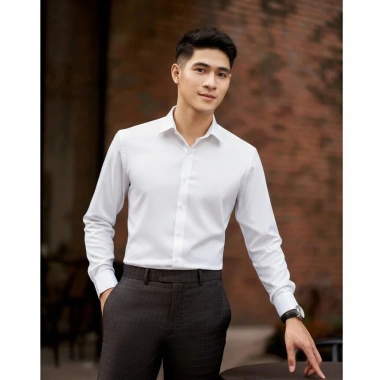Áo sơ mi nam Enilo vải modal mềm mịn, thấm hút tốt, công sở lịch lãm - 350.000₫