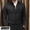 Áo sơ mi nam FATUNO gấp hộp, vải trơn mát, họa tiết nhỏ, chống nhăn, không phai màu - Giá 179.000₫ 3