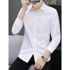 Áo sơ mi nam Hàn Quốc FAJA dáng ôm tay dài cổ bẻ lụa nến bền đẹp giảm giá 220k 6