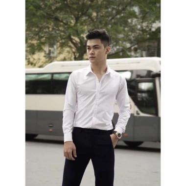 Áo sơ mi nam Hàn Quốc slimfit cotton lụa không nhăn không xù tay dài - Giá 159.200₫ 6 Áo sơ mi nam Hàn Quốc slimfit cotton lụa không nhăn không xù tay dài - Giá 159.200₫ 6