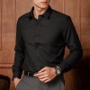 Áo sơ mi nam Hàn Quốc slimfit cotton lụa không nhăn không xù tay dài - Giá 159.200₫ 7