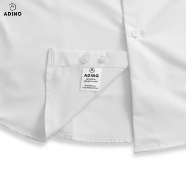 Áo sơ mi nam Hàn Quốc trắng kem slimfit ADINO vải nến lụa sợi sồi modal công sở SM09 420k