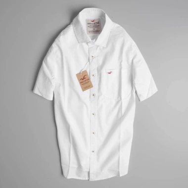 Áo sơ mi nam Hollister tay ngắn vải Oxford trắng - Giá 230.000đ, chuẩn soái ca