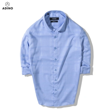 Áo sơ mi nam kẻ sọc ADINO vải sợi tre Bamboo mềm mịn, thoáng mát, slimfit công sở trẻ trung 3