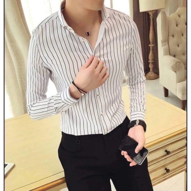 Áo sơ mi nam kẻ sọc dài tay lụa cao cấp, bền đẹp, đa màu, 195k - iMan Store