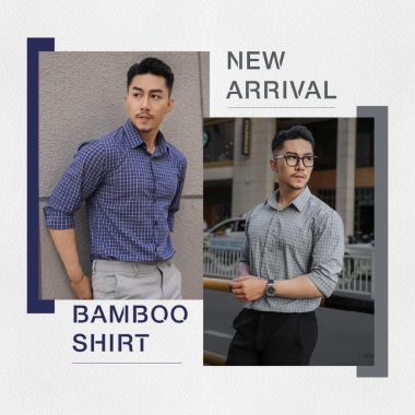 Áo sơ mi nam kẻ sọc URBAN vải bamboo cao cấp, mềm mịn, nhanh khô, ít nhăn - Giá chỉ 332.000đ