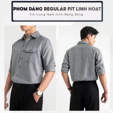 Áo Sơ Mi Nam LADOS-8.180 Linen Cao Cấp Lạnh Thoáng Mát Chống Nhăn Form Regular Giá 181.000₫ 5