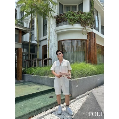 Áo sơ mi nam liền quần POLI MAN trắng - Thời trang công sở, chất liệu thoáng mát, giá 475.000 VND 2