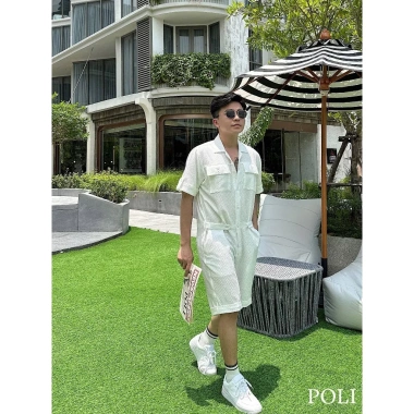 Áo sơ mi nam liền quần POLI MAN trắng - Thời trang công sở, chất liệu thoáng mát, giá 475.000 VND 7