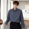 Áo sơ mi nam lụa trơn giấu cúc, form đẹp vừa ôm, rộng công sở, giá 120.000 VND 3