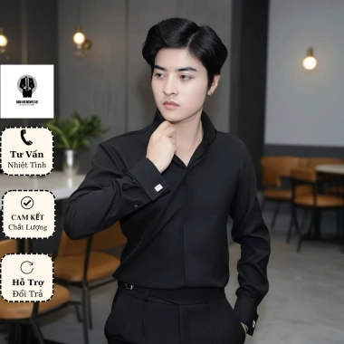Áo Sơ Mi Nam Mango Cao Cấp Tay Dài Cổ Button‑Down Cufflinks Form Ôm Body Lịch Lãm - 250k MINWEARCO