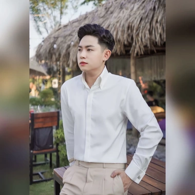 Áo Sơ Mi Nam Mango Cao Cấp Tay Dài Cổ Button‑Down Cufflinks Form Ôm Body Lịch Lãm - 250k MINWEARCO