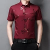 Áo sơ mi nam mới hoa mùa hè, tay ngắn lụa nhẹ, công sở, giảm giá 20% 2