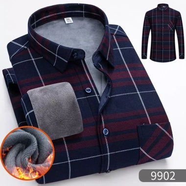 Áo sơ mi nam mùa đông dài tay rời ấm áp, thiết kế người lớn tuổi - 331.776₫ 10