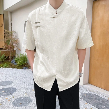 Áo sơ mi nam mùa hè 2.024 phong cách Trung Hoa Jacquard, giá 310.267₫ 2