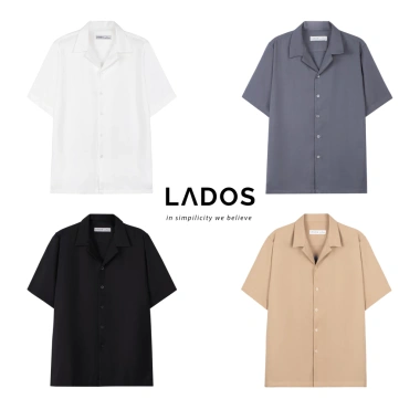 Áo sơ mi nam ngắn tay cổ vest cao cấp không nhăn LADOS-8.109 - Thời trang, dễ phối, giá 144.000 VND