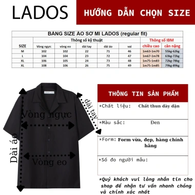 Áo sơ mi nam ngắn tay cổ vest cao cấp không nhăn LADOS-8.109 - Thời trang, dễ phối, giá 144.000 VND