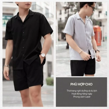 Áo sơ mi nam ngắn tay cổ vest cao cấp không nhăn LADOS-8.109 - Thời trang, dễ phối, giá 144.000 VND