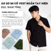 Áo sơ mi nam ngắn tay cổ vest cao cấp Lados 18.085 – form chuẩn, thoải mái, giảm 23% còn 162k 6