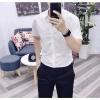 Áo sơ mi nam ngắn tay cotton lụa mát, chống nhăn chống phai, giá ưu đãi 87.119₫