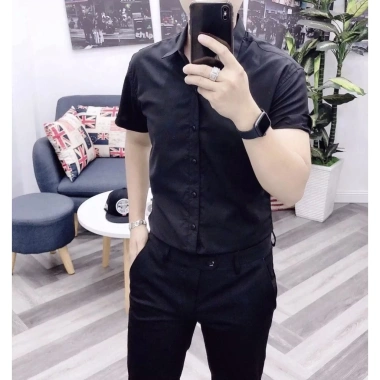 Áo sơ mi nam ngắn tay cotton lụa mát, chống nhăn chống phai, giá ưu đãi 87.119₫
