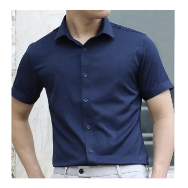 Áo sơ mi nam ngắn tay cotton lụa mát, chống nhăn chống phai, giá ưu đãi 87.119₫