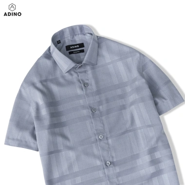 Áo sơ mi nam ngắn tay kẻ ghi xám ADINO vải sợi tre Bamboo công sở trẻ trung 369k 3 Áo sơ mi nam ngắn tay kẻ ghi xám ADINO vải sợi tre Bamboo công sở trẻ trung 369k 3