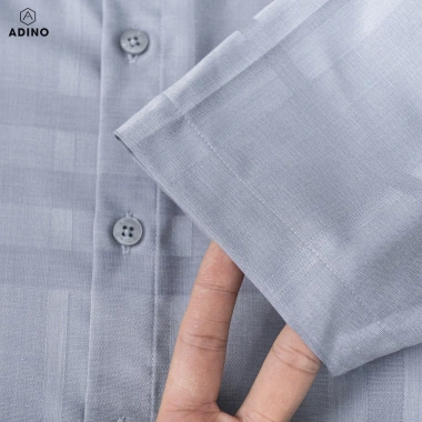 Áo sơ mi nam ngắn tay kẻ ghi xám ADINO vải sợi tre Bamboo công sở trẻ trung 369k 4 Áo sơ mi nam ngắn tay kẻ ghi xám ADINO vải sợi tre Bamboo công sở trẻ trung 369k 4