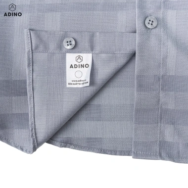 Áo sơ mi nam ngắn tay kẻ ghi xám ADINO vải sợi tre Bamboo công sở trẻ trung 369k 5 Áo sơ mi nam ngắn tay kẻ ghi xám ADINO vải sợi tre Bamboo công sở trẻ trung 369k 5