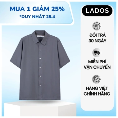Áo sơ mi nam ngắn tay Mango Hàn Quốc LADOS-8.110 - chống nhăn, lịch lãm, vải mềm mịn, giảm còn 144.000₫