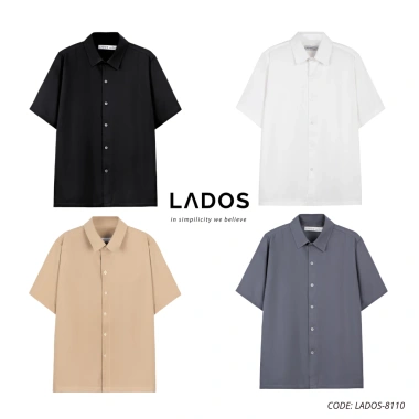 Áo sơ mi nam ngắn tay Mango Hàn Quốc LADOS-8.110 - chống nhăn, lịch lãm, vải mềm mịn, giảm còn 144.000₫