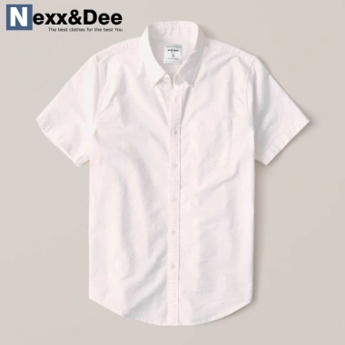 Áo sơ mi nam ngắn tay trắng vải Oxford kaki công sở Nexx&Dee SM04 giảm giá 29tr